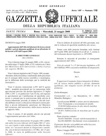 La Gazzetta ufficiale sarà consultabile gratuitamente dal 1 gennaio 2013.