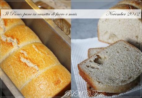 Il pane in cassetta di farro e mais