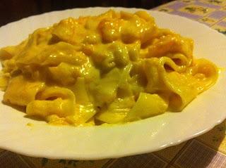 Pappardelle zucca e brandy