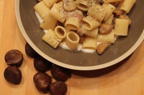 Mezze maniche con le castagne