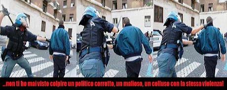 Soldato blu, togliti il casco e abbraccia chi protesta!