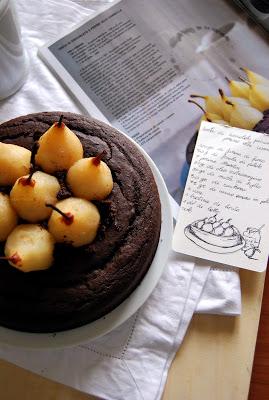 Torta di cioccolato piccante con perine Martin alla cannella