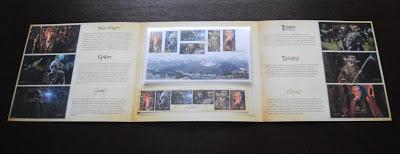 I francobolli ufficiali della Terra di Mezzo, made New Zealand Post