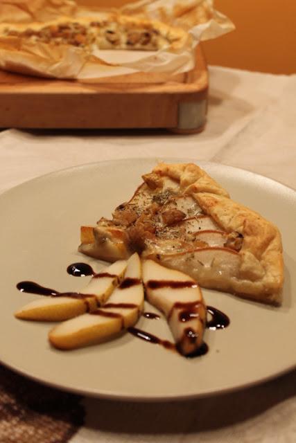 Sfogliata pere, castagne e gorgonzola