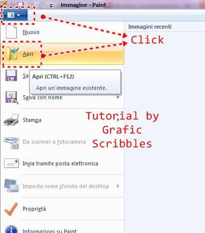 Siglare un'immagine con Paint di Microsft