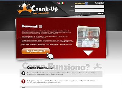 CRANK UP IL SOCIAL NETWORK  DEGLI SPORTIVI