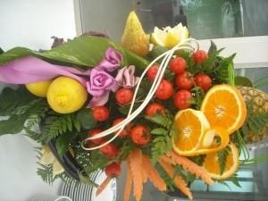 Tavola di Natale Centrotavola di frutta