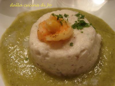 Mousse di pesce su crema di scarola