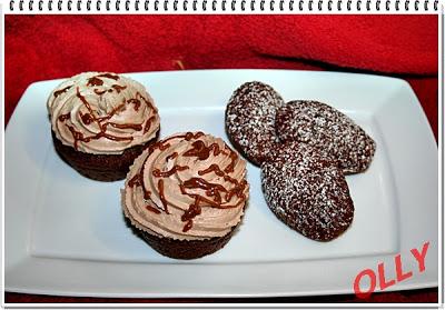Muffins al cacao con frosting alla nutella