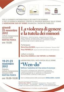 Locandina. Iniziative Martina. Novembre 2012