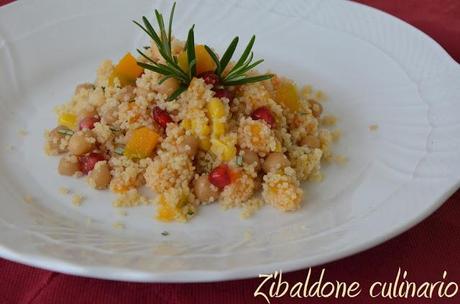 Cous Cous profumato con zucca e melagrana