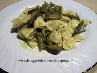 RICETTE DI PASTA FRESCA .... FARFALLINE CON CARCIOFI ...