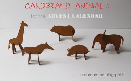 Dentro il calendario dell'Avvento (1): animali in cartone