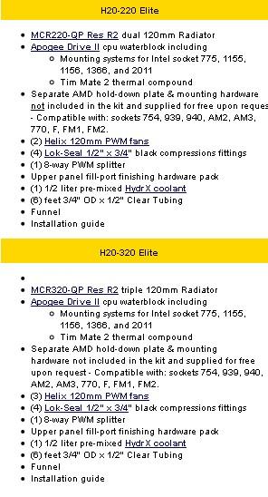 Swiftech presenta i raffreddamenti H2O-X20 Elite