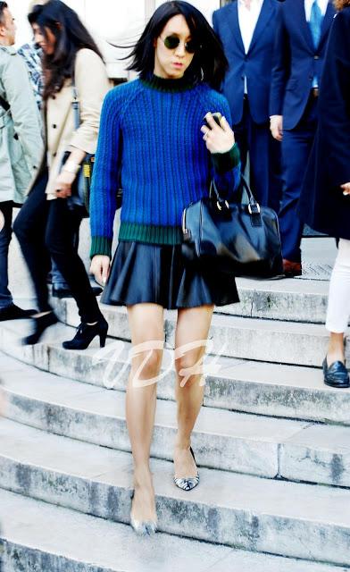 Paris Fashion Week Street Style : Deep Blue