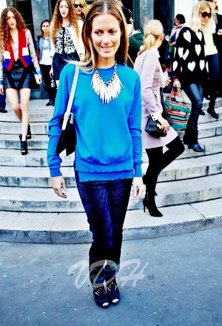 Paris Fashion Week Street Style : Deep Blue