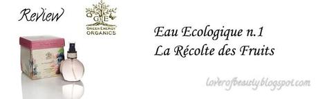 Review Green Energy Organics: Eau Ecologique n.1