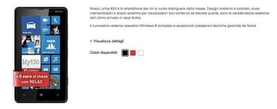 Vodafone ufficializza le offerte dei Lumia 920 e 820