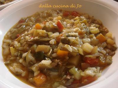 Minestrone autunnale con riso