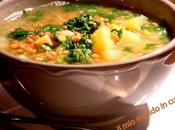 ZUPPA LENTICCHIE, PATATE SPINACI LIMONE Adas hamod (cucina libanese)