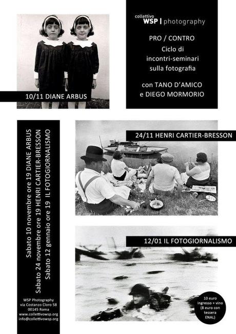 Pro/Contro Henri Cartier-Bresson: nuovo incontro-seminario con Tano D’Amico e Diego Mormorio 24 novembre ore 19.00