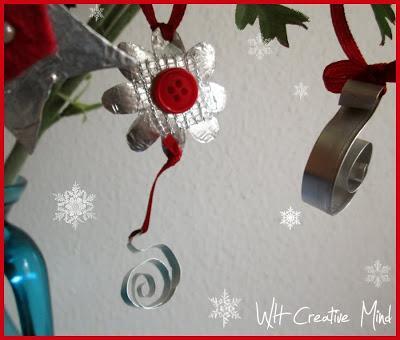 Decorazioni per l'albero di Natale con alluminio riciclato Decorazioni per l'albero di Natale con alluminio riciclato