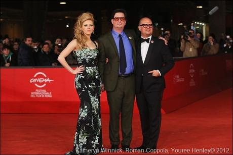 ROME, ITALY - NOVEMBER 15:  (L-R) Actress Katheryn Winnick, director Roman Coppola and producer Youree Henley attend the 'A Glimpse Inside The Mind Of Charles Swan III' Premiere during the 7th Rome Film Festival at the Auditorium Parco Della Musica on November 15, 2012 in Rome, Italy.  (Photo by Ernesto Ruscio/Getty Images)