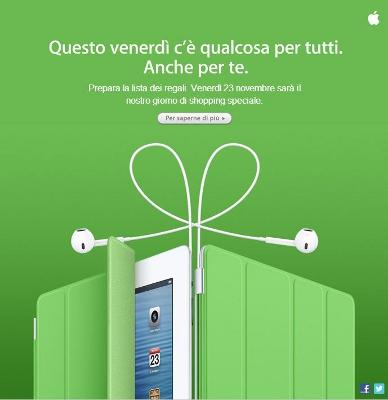 Il 23 novembre il Black Friday di Apple Store