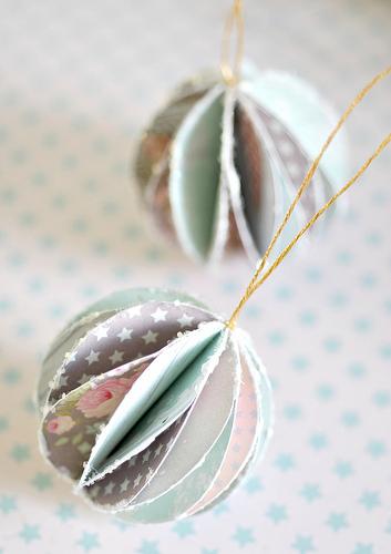 Paper baubles - Idee sotto l'albero di Natale *1