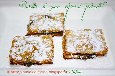 Biscotti di zucca ripieni al pistacchio per il mycs menù