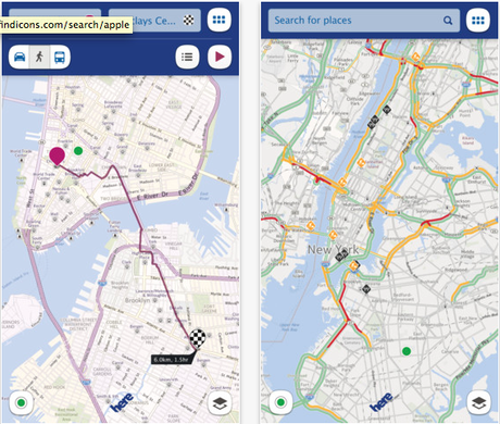 Here Maps di Nokia per iPhone su iOS