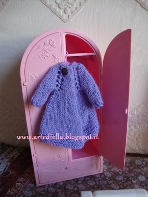 Cappotto ai ferri per Barbie spiegazione tutorial