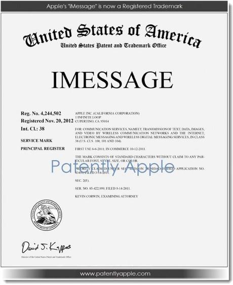 Apple registra il nome iMessage