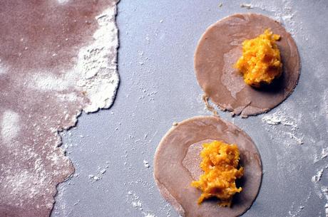 Tortelli di castagne ripieni di zucca