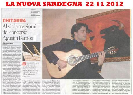 Barrios Competition 2012: Articolo su “La Nuova Sardegna”