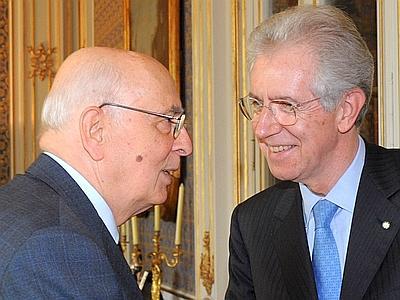 Spottone di Napolitano al Monti dopo Monti