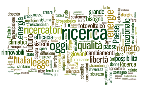 Dibattito Scienza con le word cloud