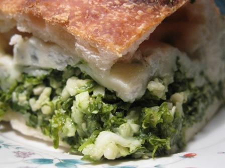 Focaccia alla rucola e gorgonzola