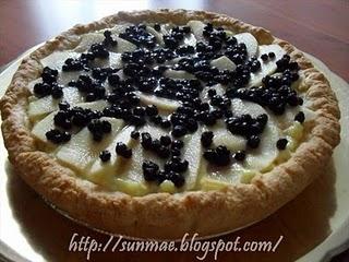 Crostata di lavanda,mirtilli e mela