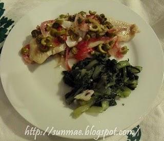 Merluzzo con olive e capperi