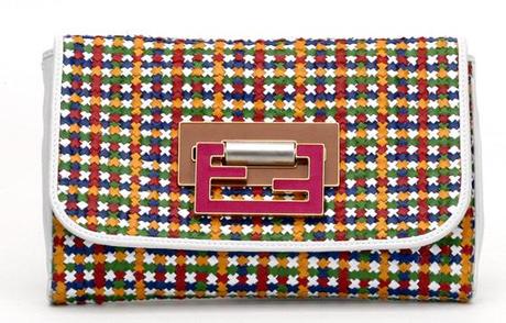 Fendi-Woven-Multicolor-Clutch