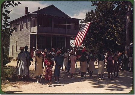 A Fourth of July celebration. St. Helena Island, South Carolina, 1939. Reproduction from color slide. Photo by Marion Post Wolcott. Prints and Photographs Division, Library of Congress