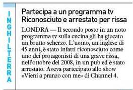 Partecipa a un programma TV, riconosciuto e arrestato per rissa