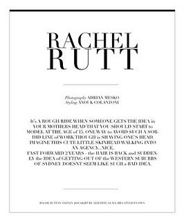 Rachel Rutt in Dolce & Gabbana su Remix Magazine