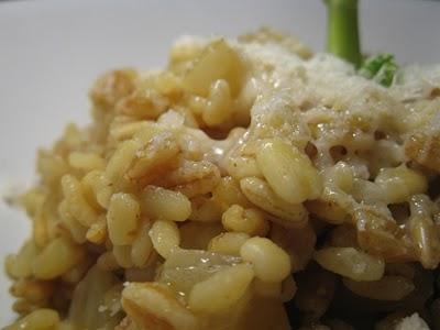 Metti un finocchio a cena: Buon appetito Mister B. ovvero Risotto con cereali misti con finocchi, lardo, e curry