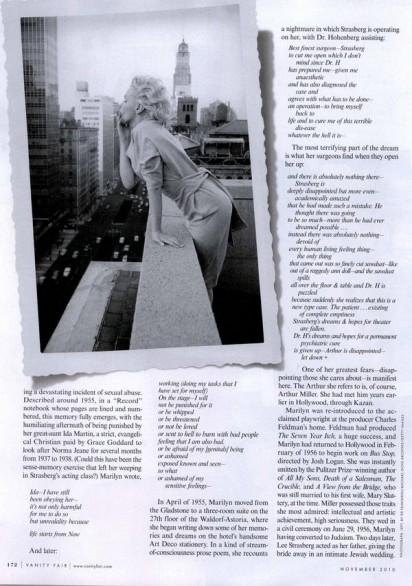 Marilyn Monroe torna sulle pagine di Vanity Fair - Novembre 2010