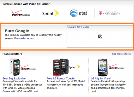 nexus s best buy 550x397 Il Samsung Nexus S esiste davvero? Best Buy conferma!