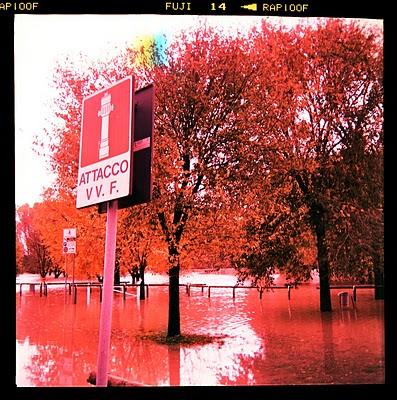 LOMOGRAPHY • C'è acqua su Marte: il fiume PO in piena fotografato con Fuji Astia 100F + cross-processing