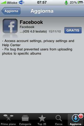 Appstore - Facebook si aggiorna introducendo nuove gestione nell'account