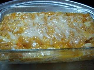 Lasagne con zucca e gamberi